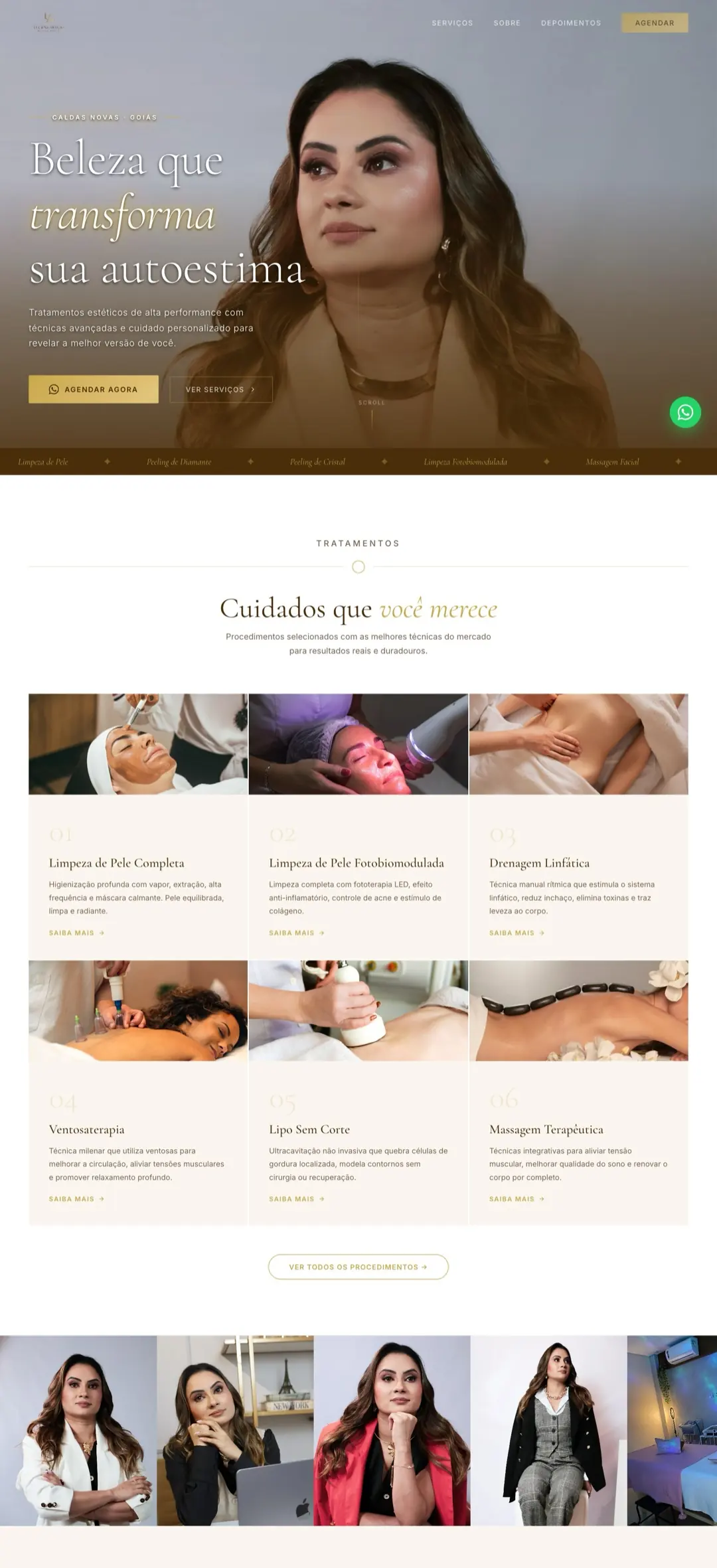 Site da Dra. Luciene Araújo · Estética (Caldas Novas/GO)