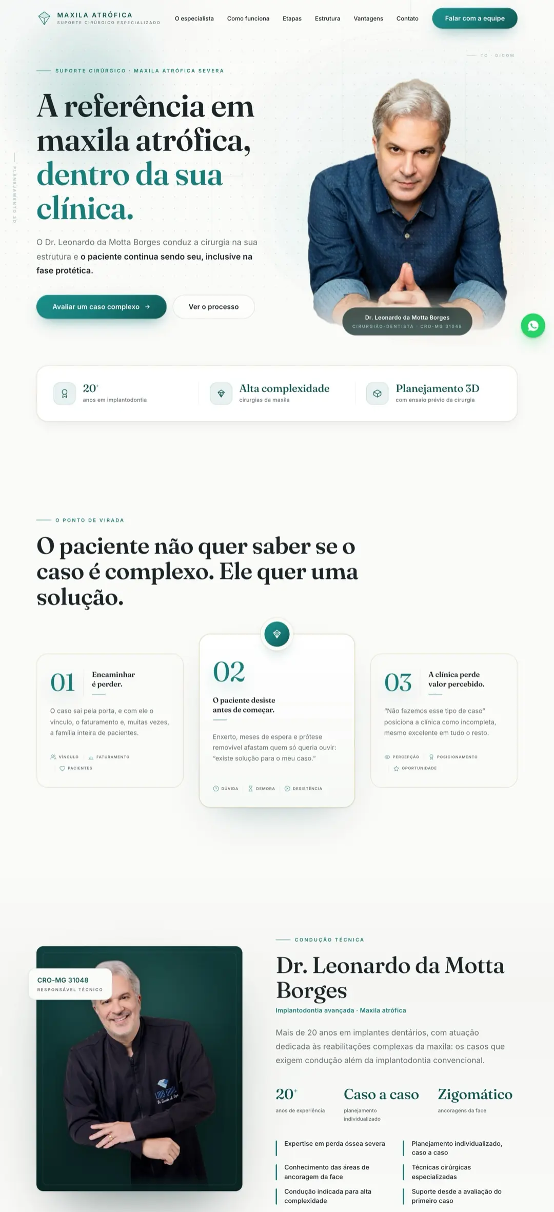 Site de suporte cirúrgico em maxila atrófica · Dr. Leonardo da Motta Borges (Juiz de Fora/MG)